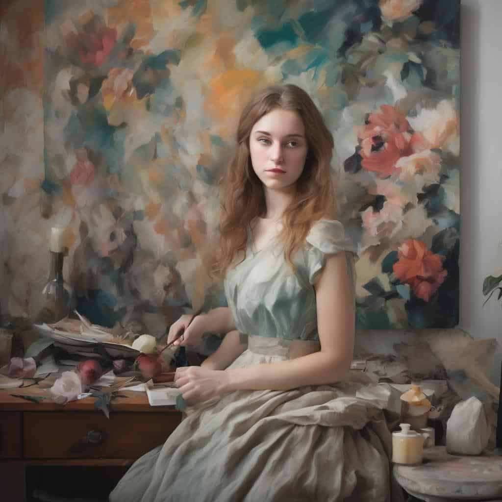 Ομορφία και καλλιτεχνική δημιουργία σε μια ζωγραφική σκηνή.